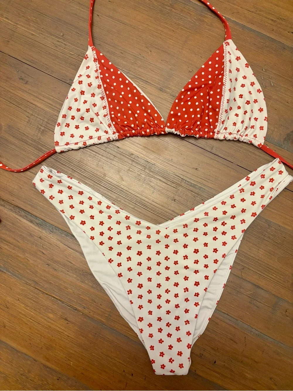 Frankie’s bikinis polka dot bikini set